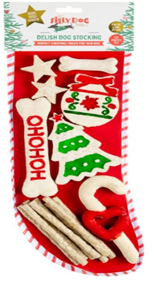 SillyDog Delish Dog Christmas Treat Stocking
