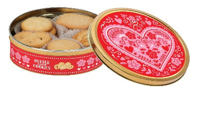 LOVELY HEART COOKIES IN TIN