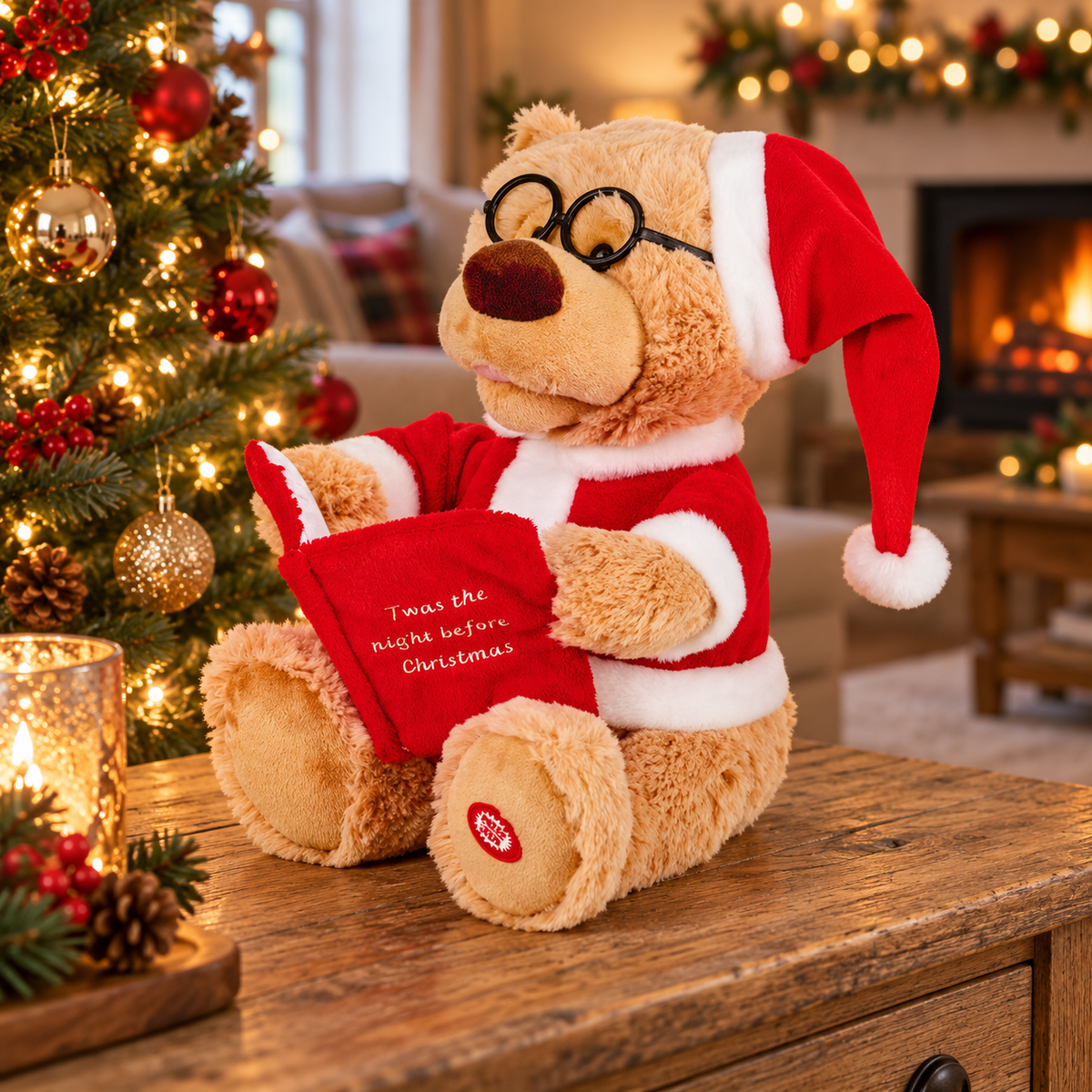 Animated Christmas Storytelling Bear