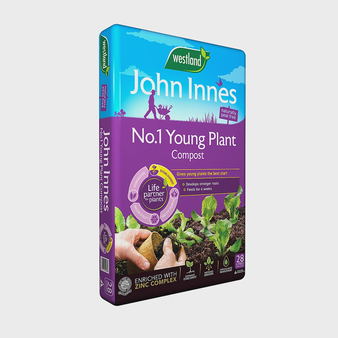 John Innes Peat-Free No.1 Young Plant Compost (28L)