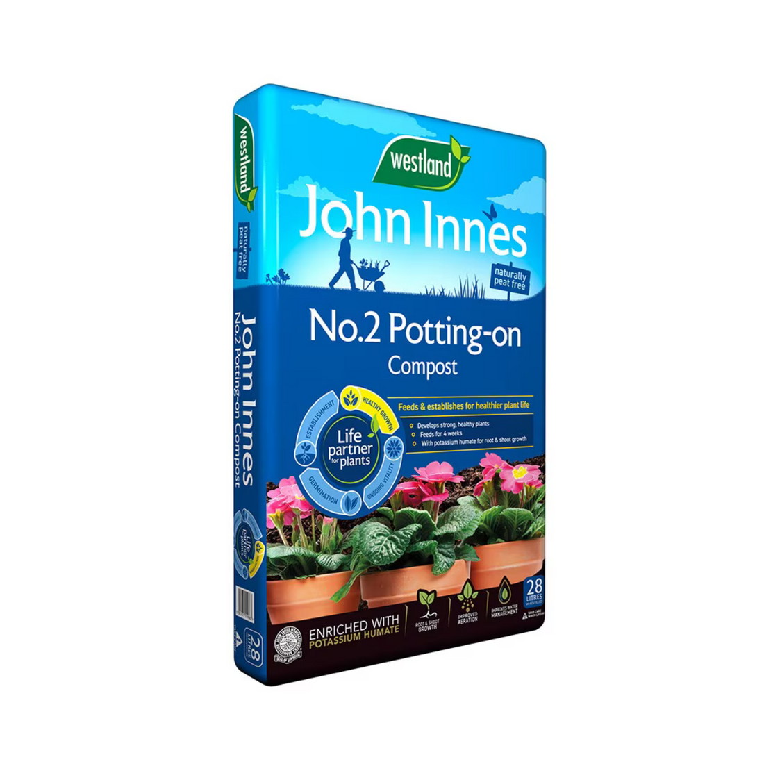 John Innes Peat-Free No.2 Compost (28L)