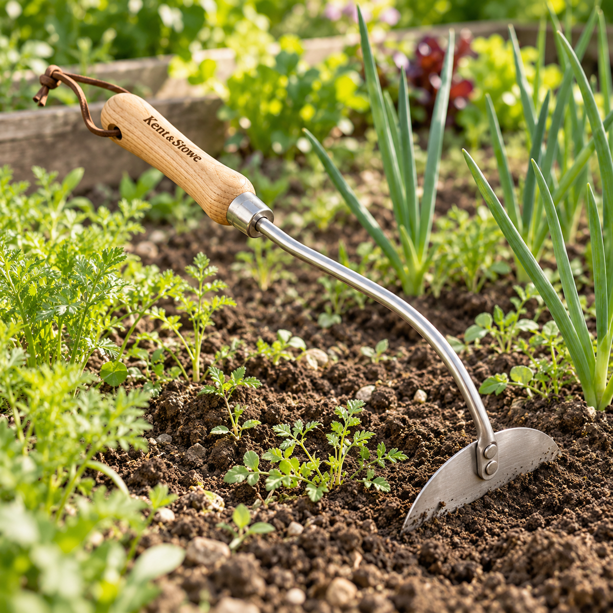 Kent &amp; Stowe Stainless Steel Hand Onion Hoe