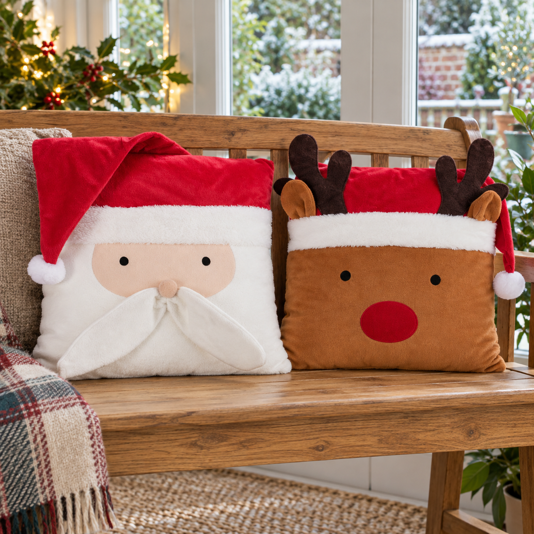 Christmas Character Cushion, Assorted Designs