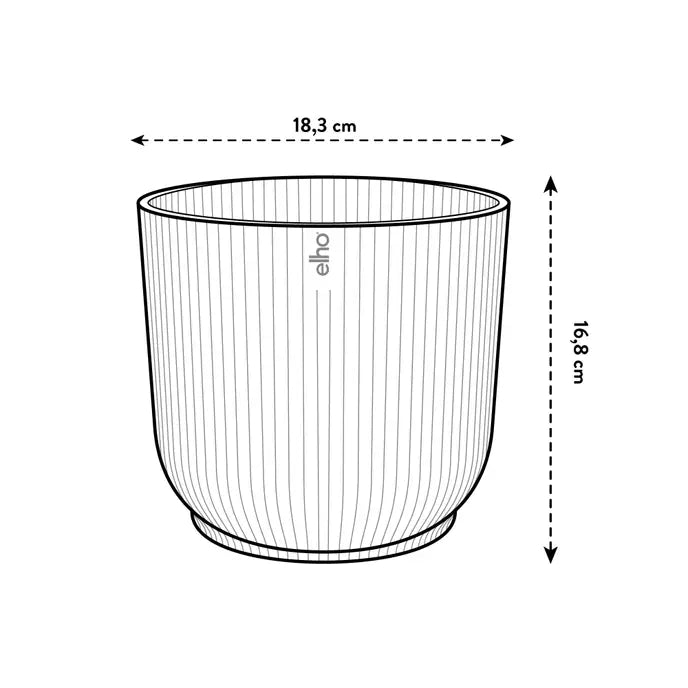 Vibes Fold Round 18cm Anthracite Pot by Elho