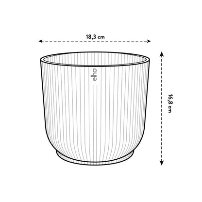 Vibes Fold Round 18cm Anthracite Pot by Elho