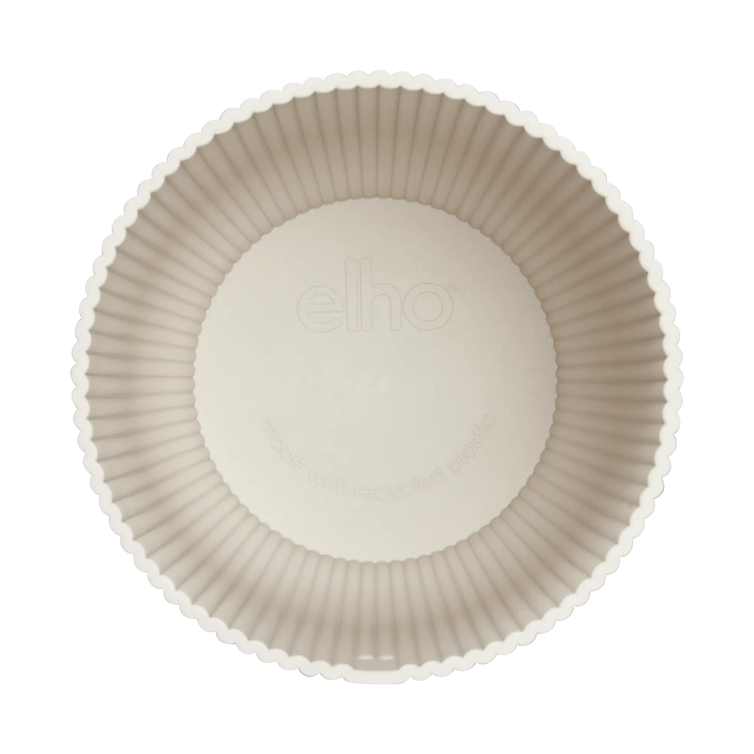 Vibes Fold Round 16cm Linen White Pot by Elho