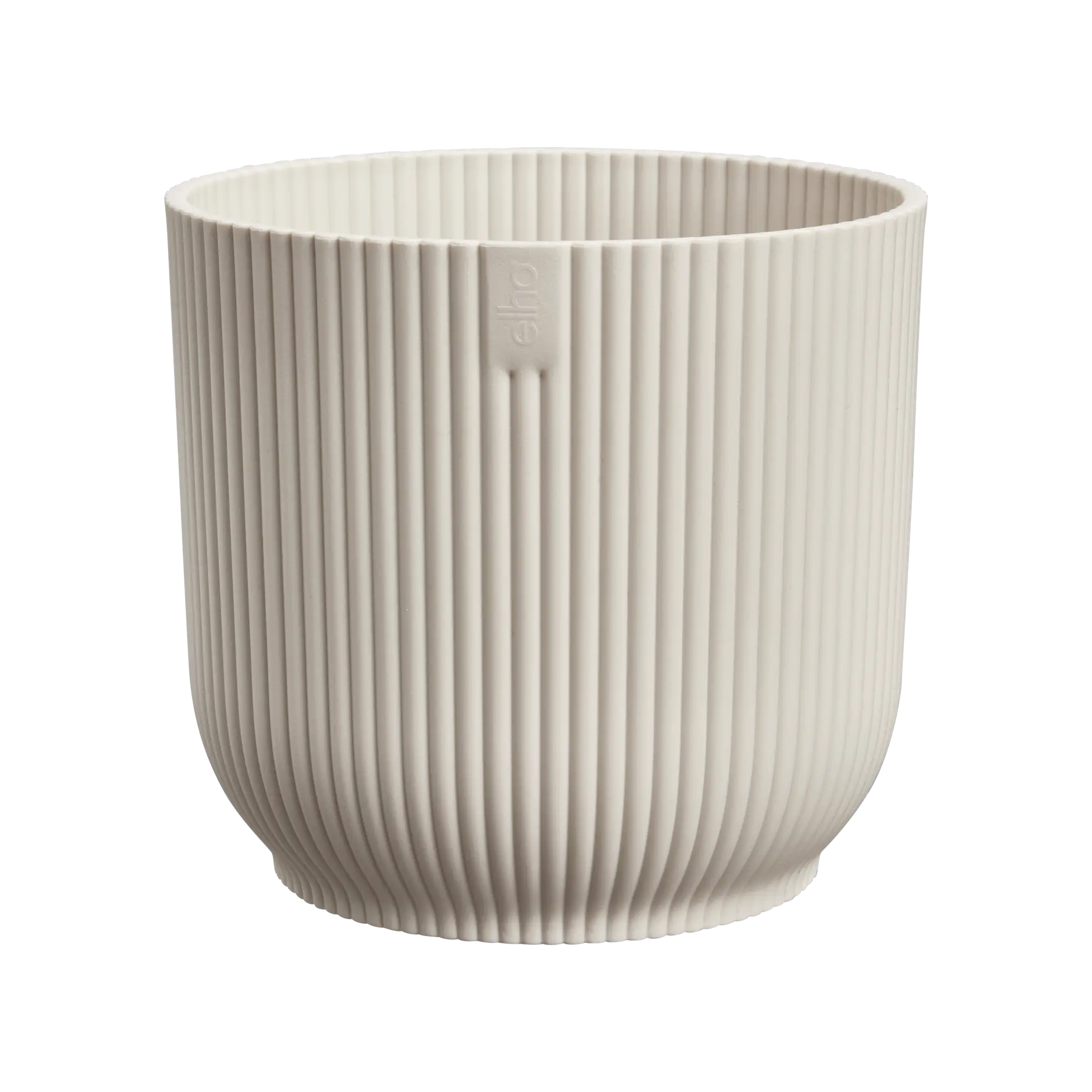 Vibes Fold Round 16cm Linen White Pot by Elho