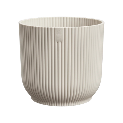 Vibes Fold Round 16cm Linen White Pot by Elho
