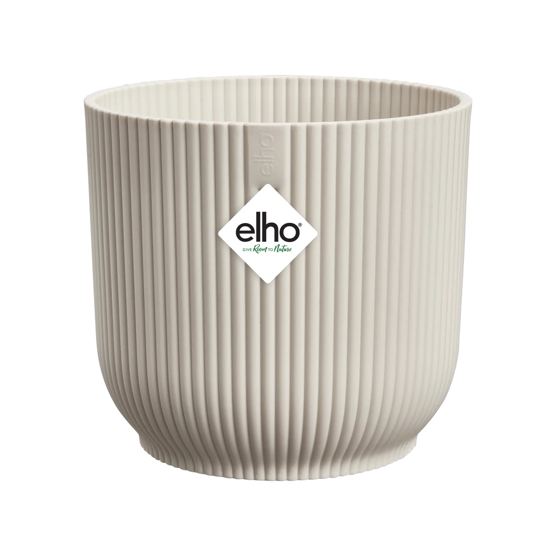Vibes Fold Round 16cm Linen White Pot by Elho