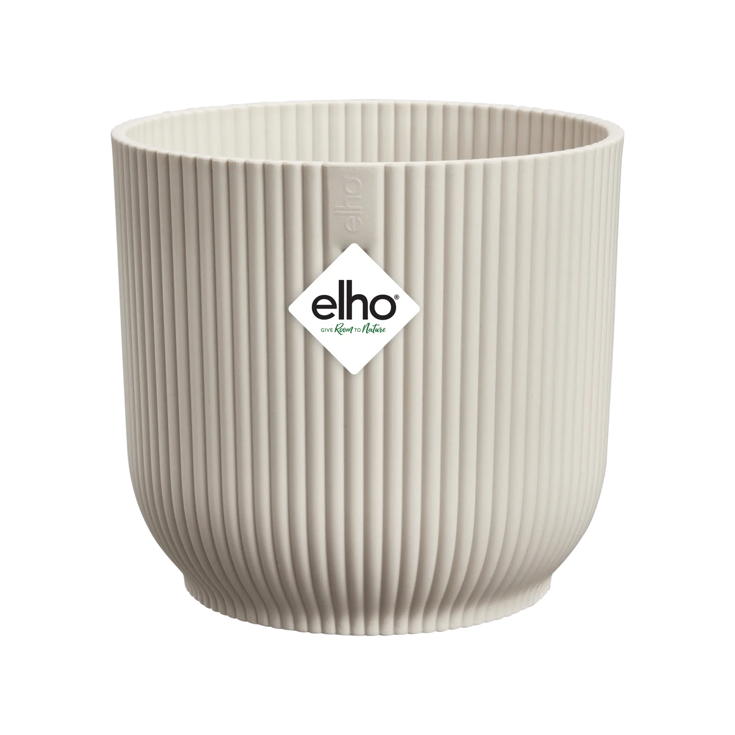 Vibes Fold Round 16cm Linen White Pot by Elho