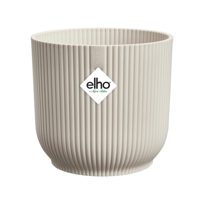 Vibes Fold Round 16cm Linen White Pot by Elho
